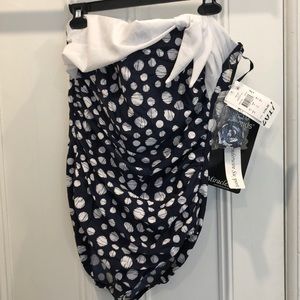 Miraclesuit polka dot one piece swimsuit